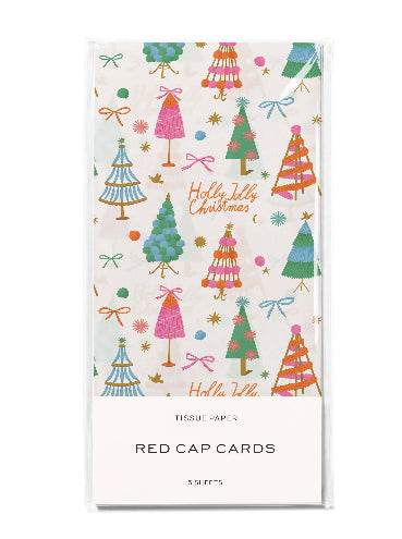Holly Jolly Trees tissue paper