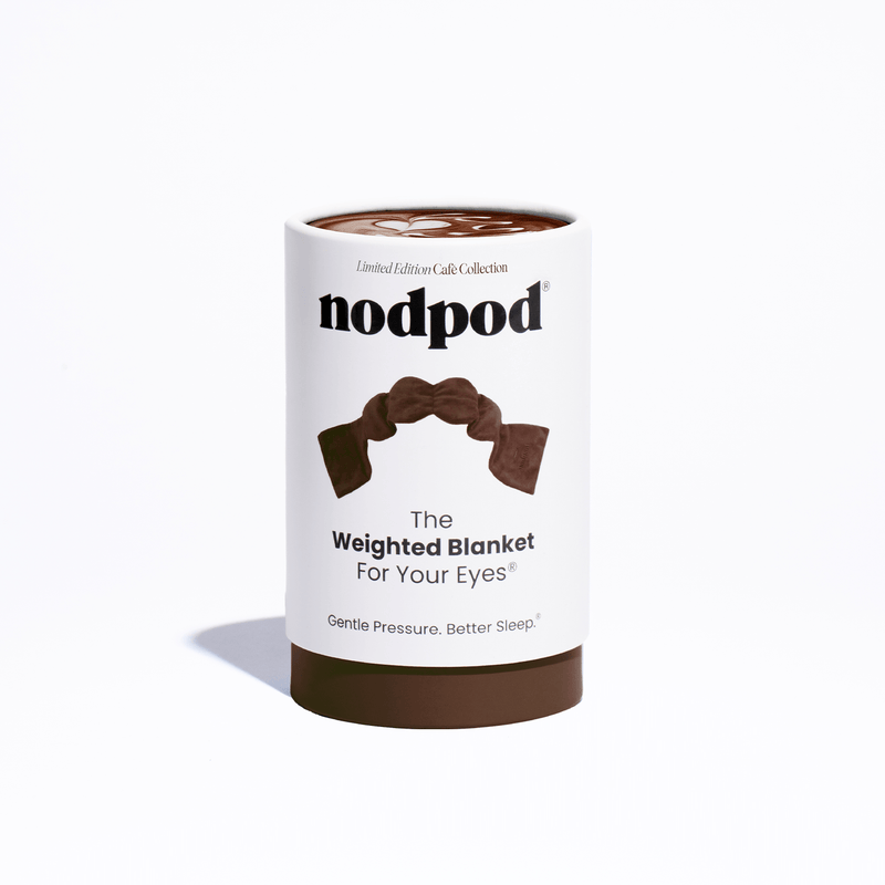 Nodpod Espresso Weighted Sleep Mask – Rhinestones and Roses