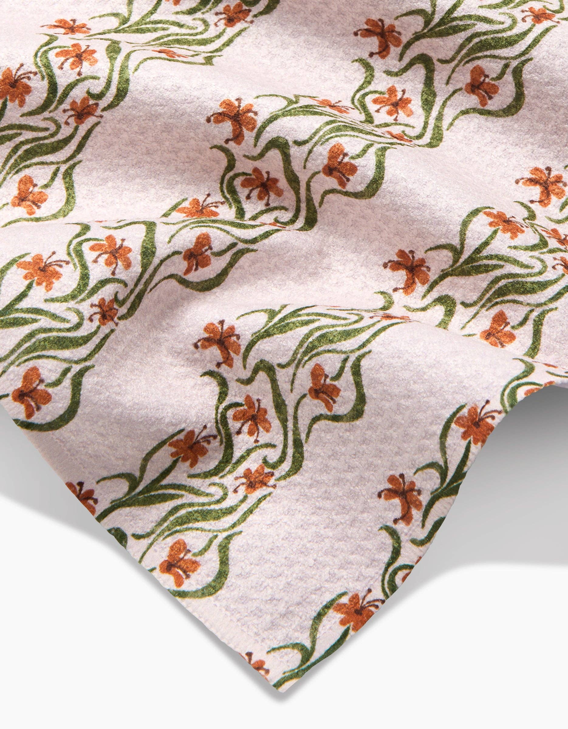 Floral Fall Stripe Bar Towel