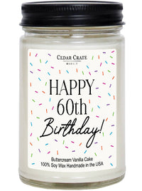 Happy 60th Birthday Candle