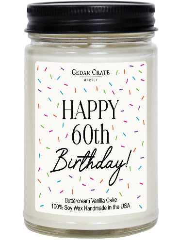 Happy 60th Birthday Candle