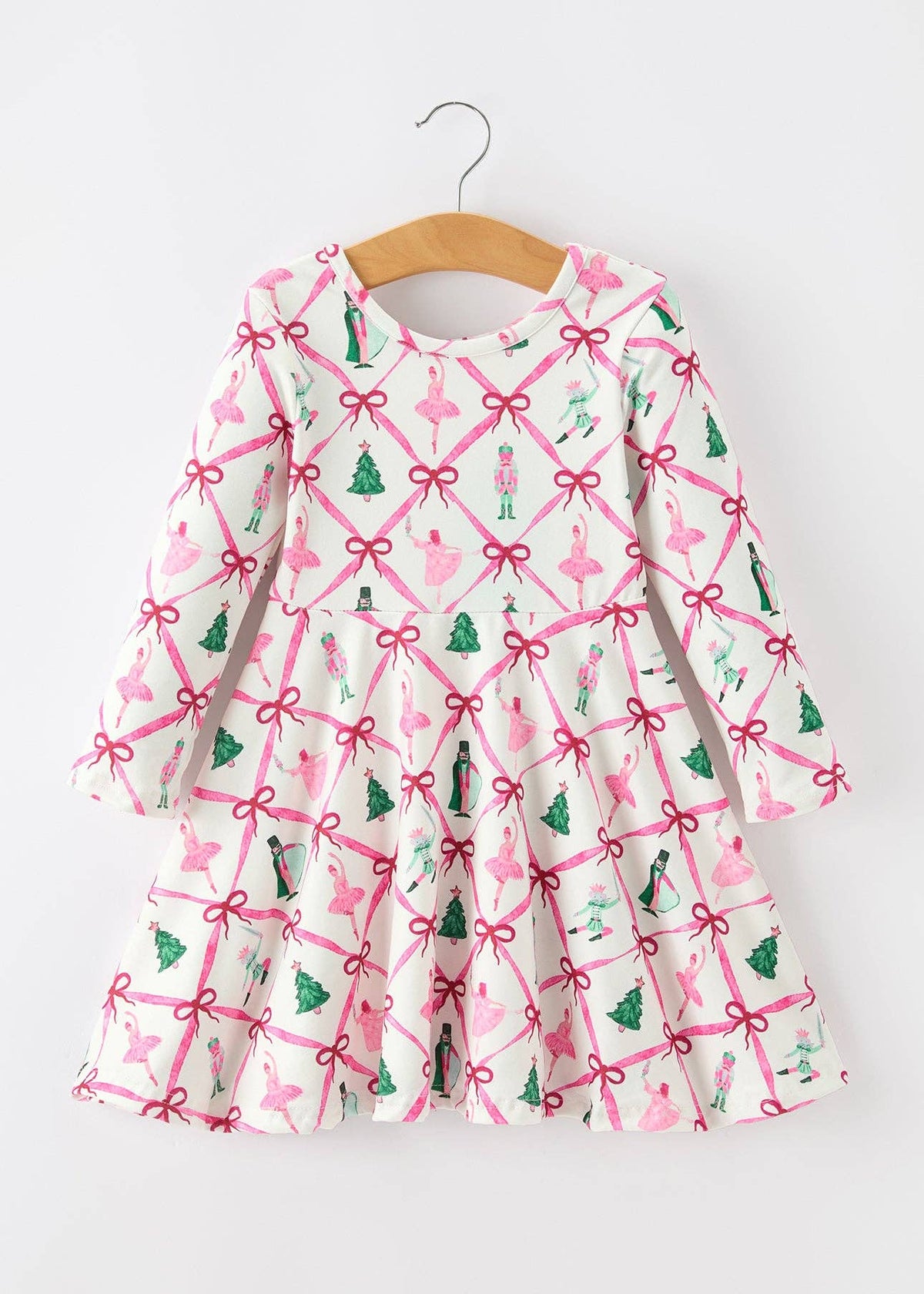 Ballet Christmas Bow Flare Dress