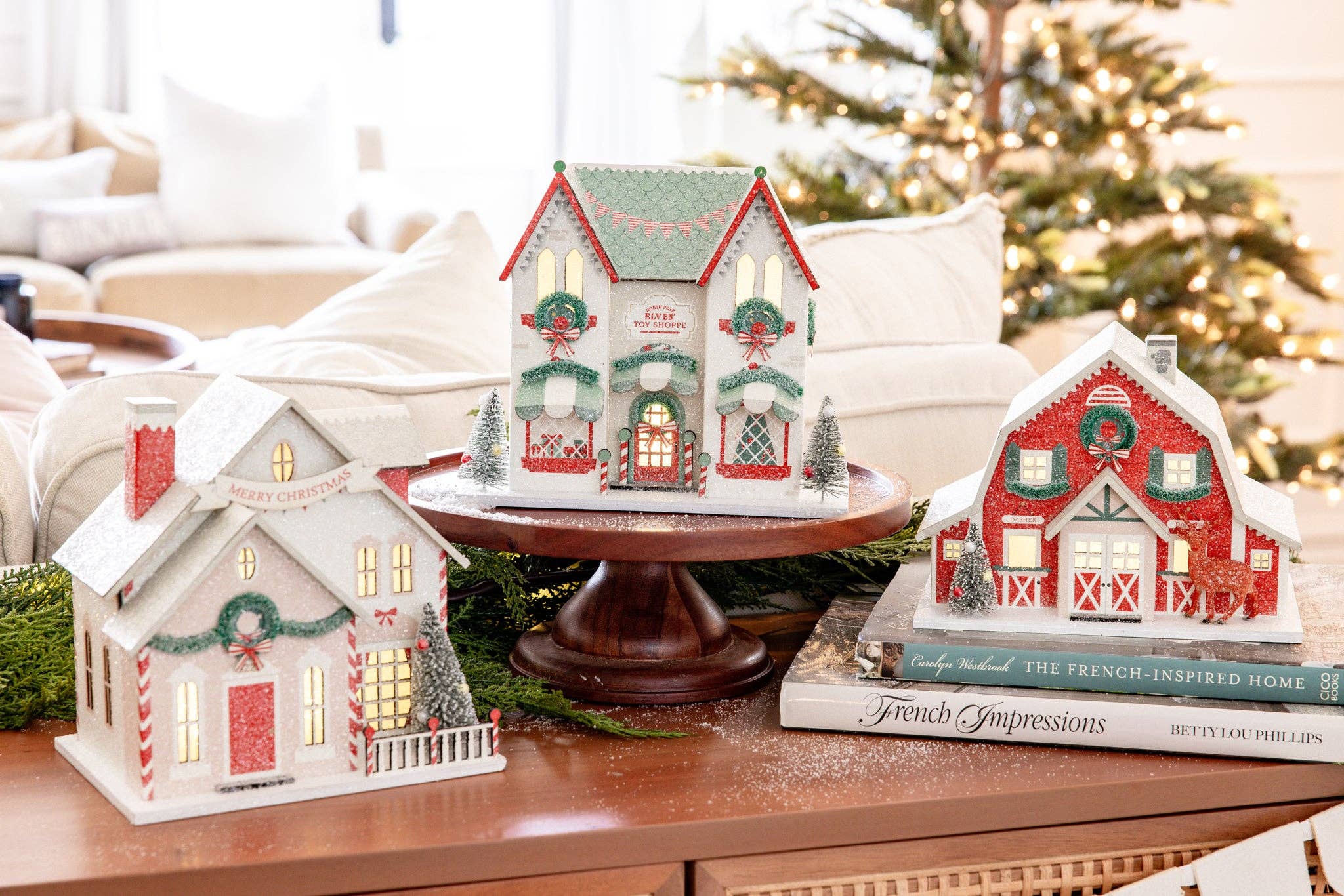 Santa's Lighted Village House
