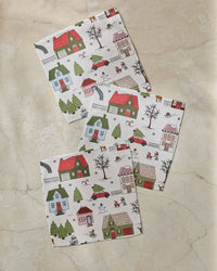 Winter Village Dishcloth Set