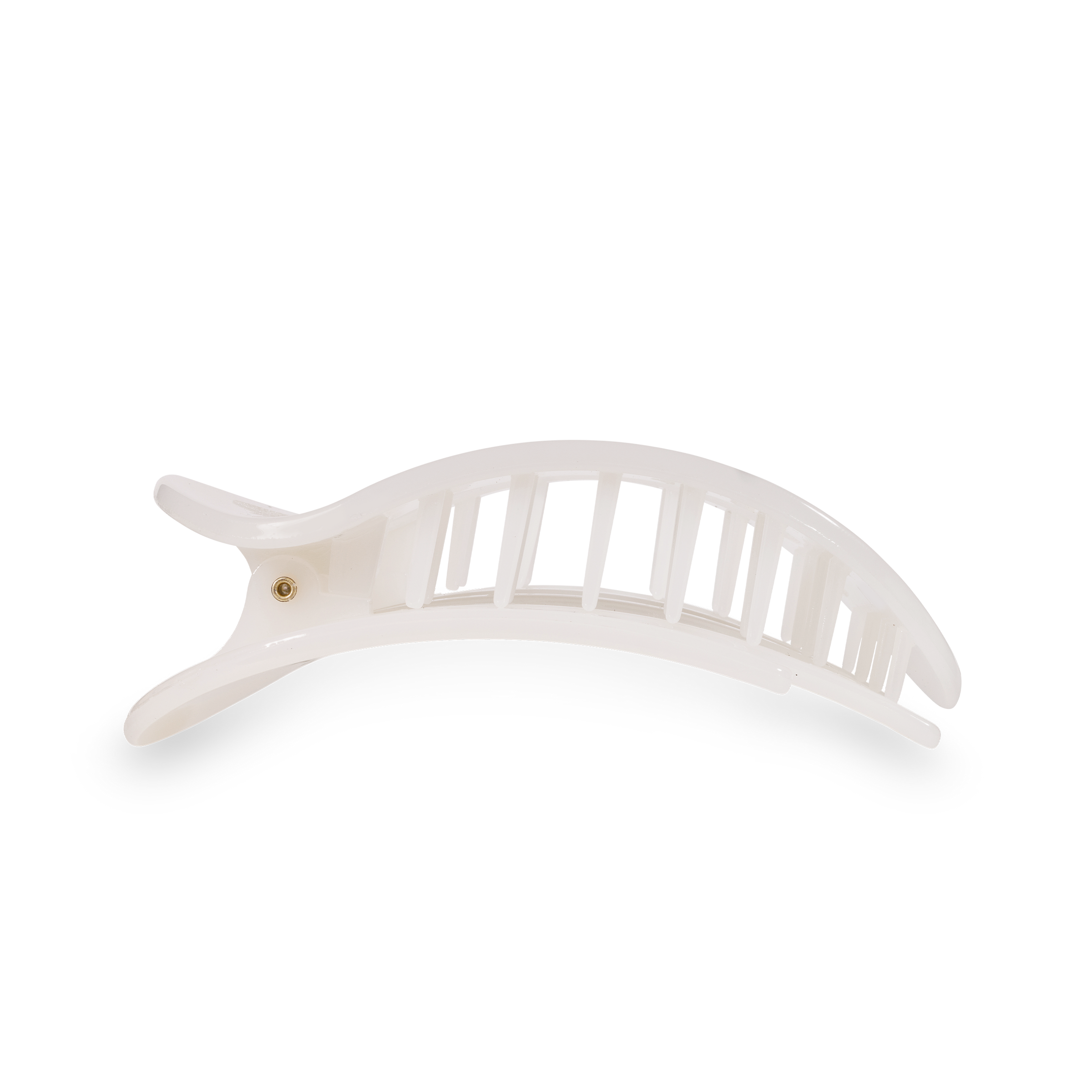 Round Flat Hair Clip | Medium | Coconut White