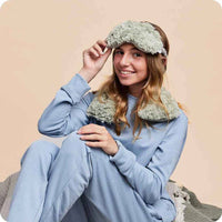 Curly Sage Green Warmies Eye Mask