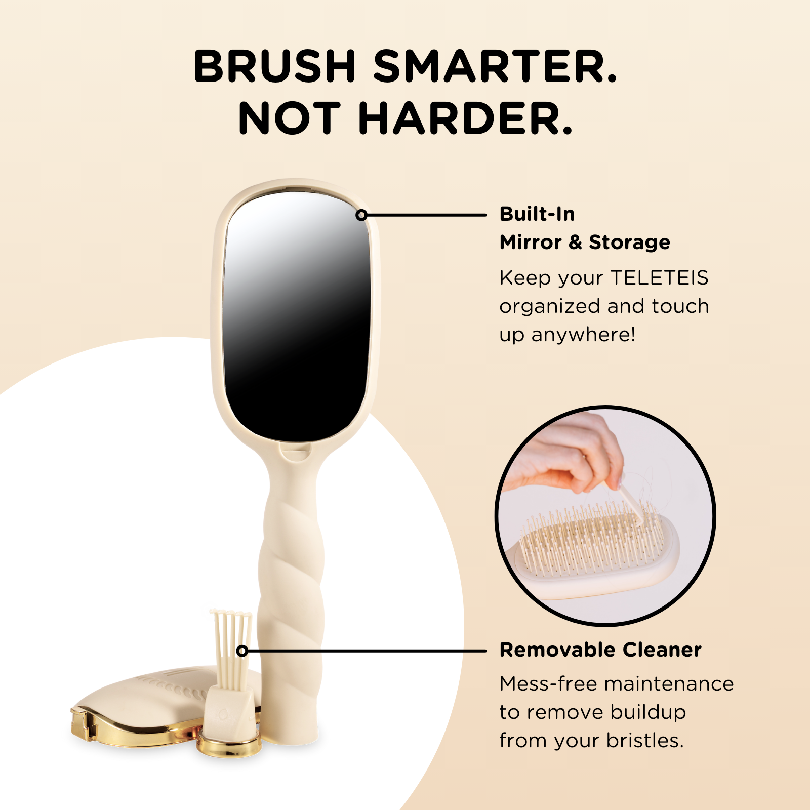 Thick Hair Detangler Brush - Tan
