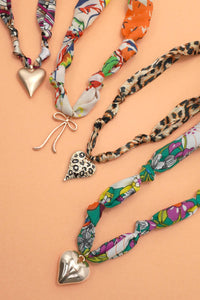 HANDMADE SCARF CHARM NECKLACE