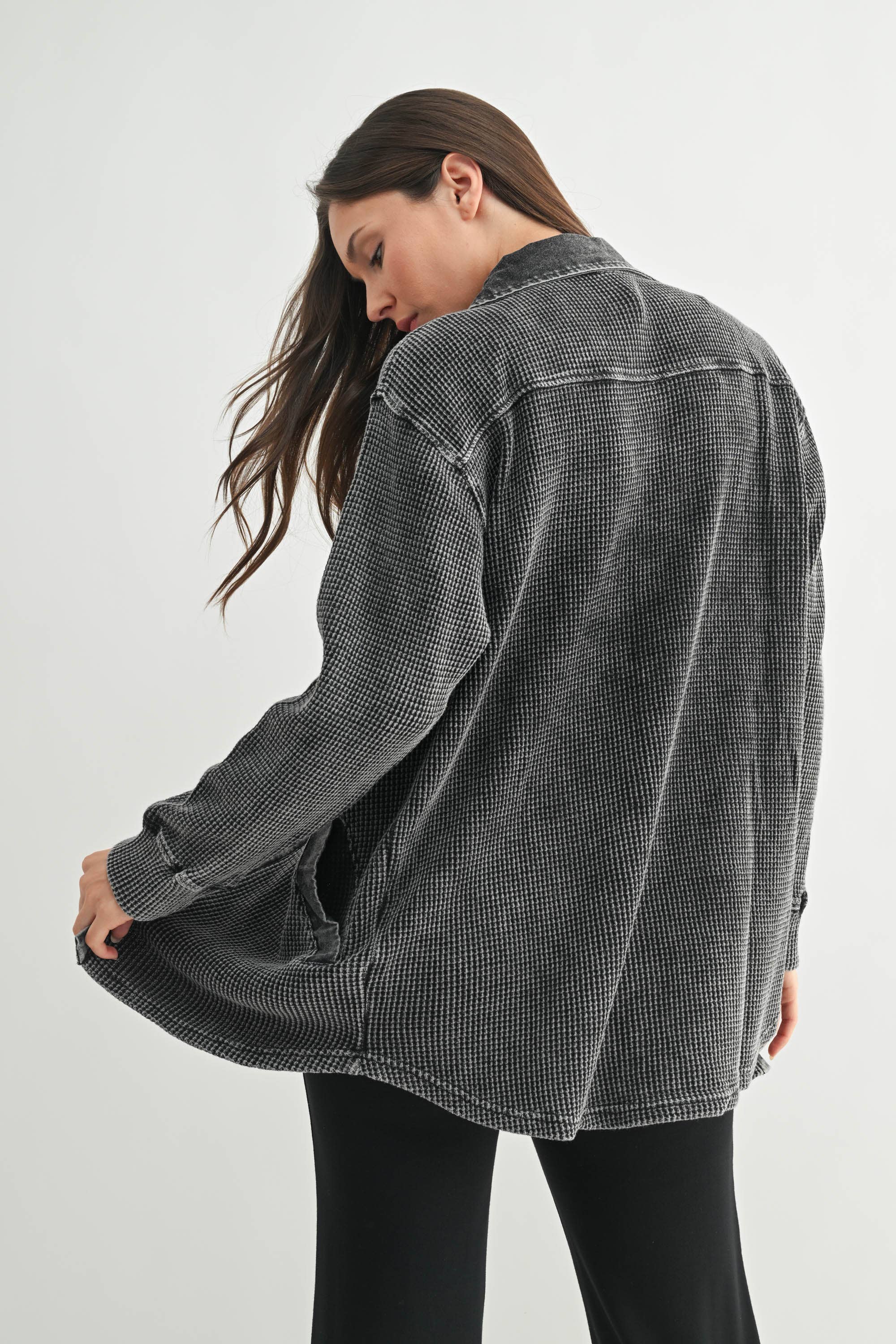 Black Willow Waffle Jacket