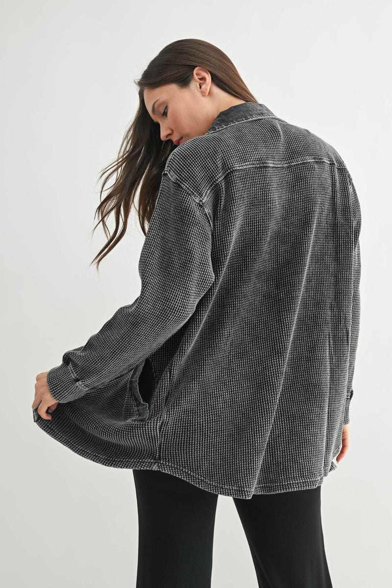 Black Willow Waffle Jacket