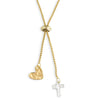 Charm Necklace Heart and Cross