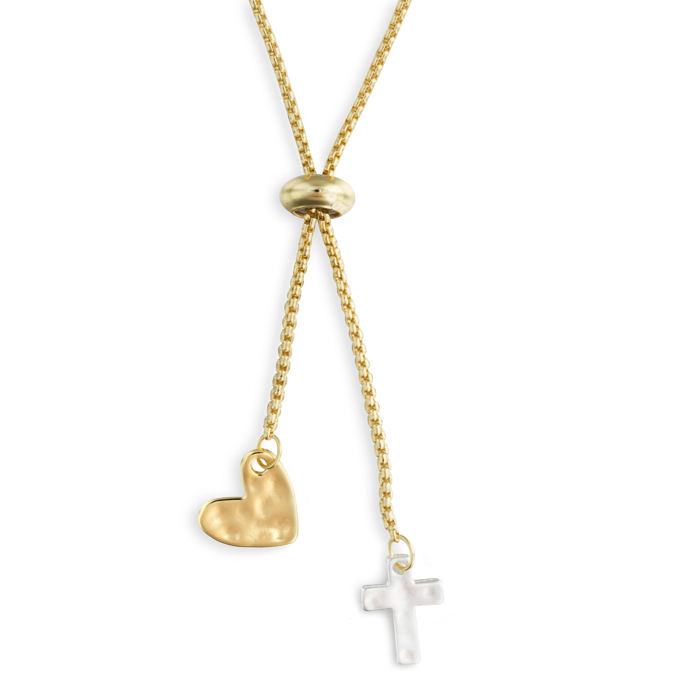 Charm Necklace Heart and Cross
