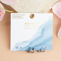Waterproof Earrings Narelle Pave Hoop Earring Trios