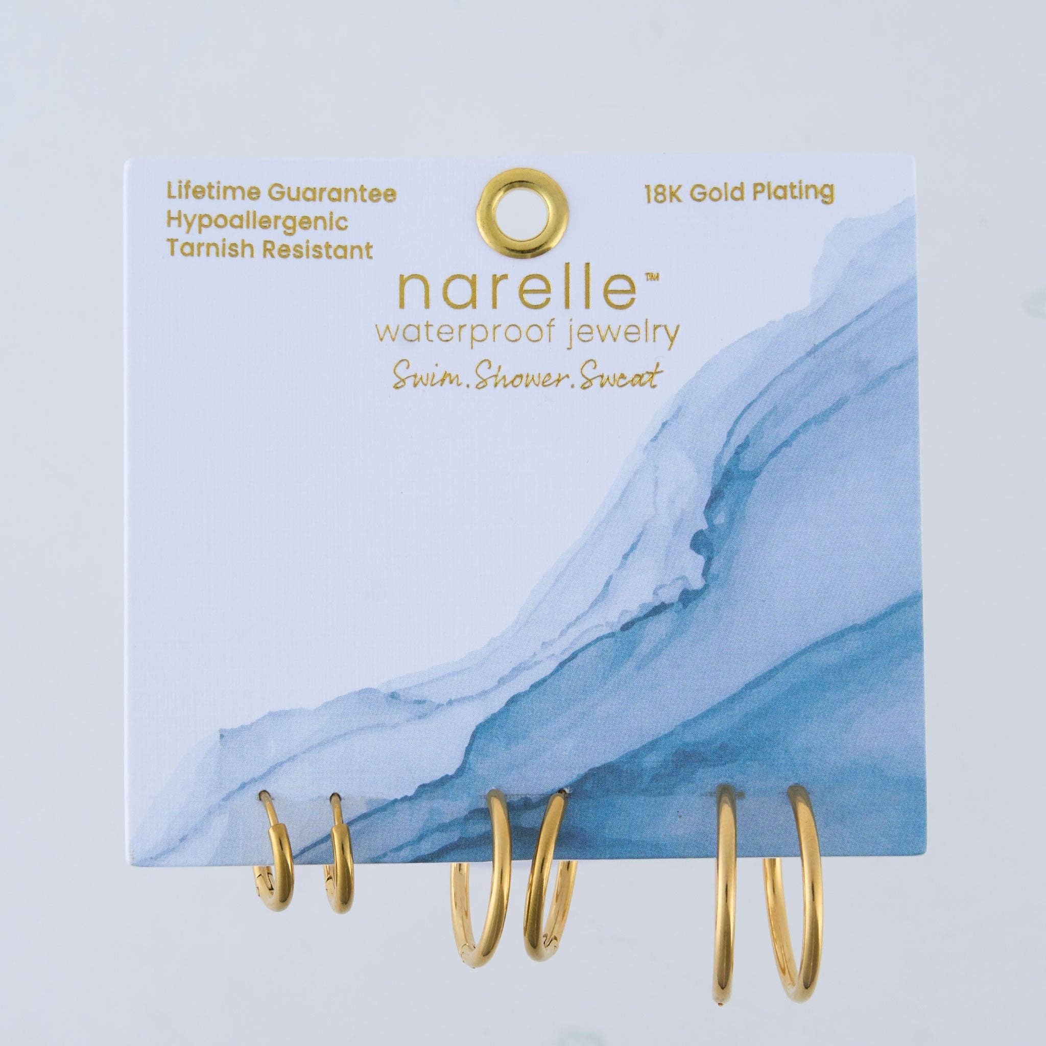 Waterproof Classic Hoop Earring Trio