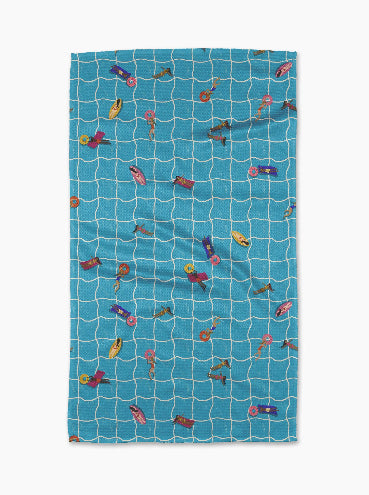 At The Pool Tea Towel