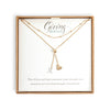 Charm Necklace Heart and Ribbon