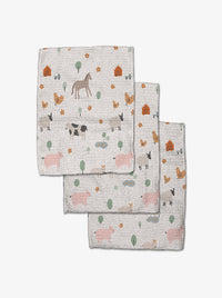 Farm Animal Dishcloth Set
