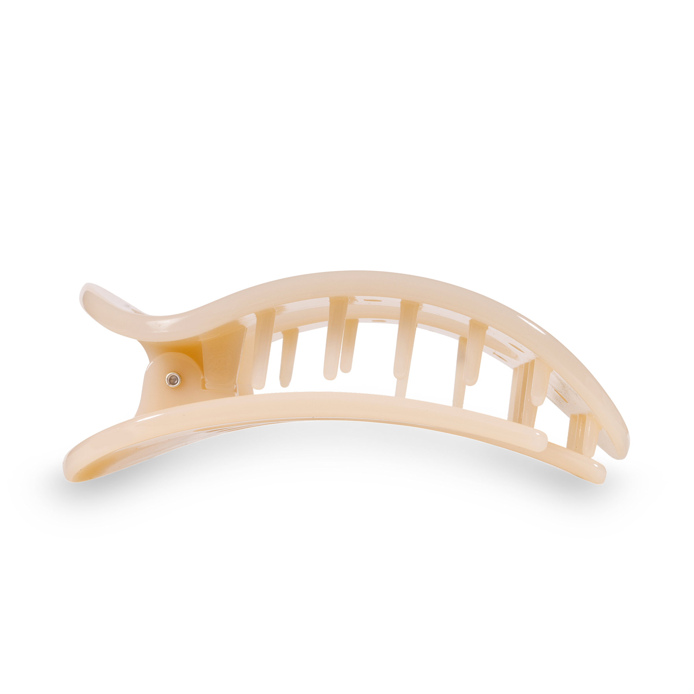 Round Flat Hair Clip | Large | Almond Beige