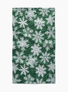 Green Snowy Days Tea Towel