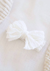 Large Ruffle Knit Bow
