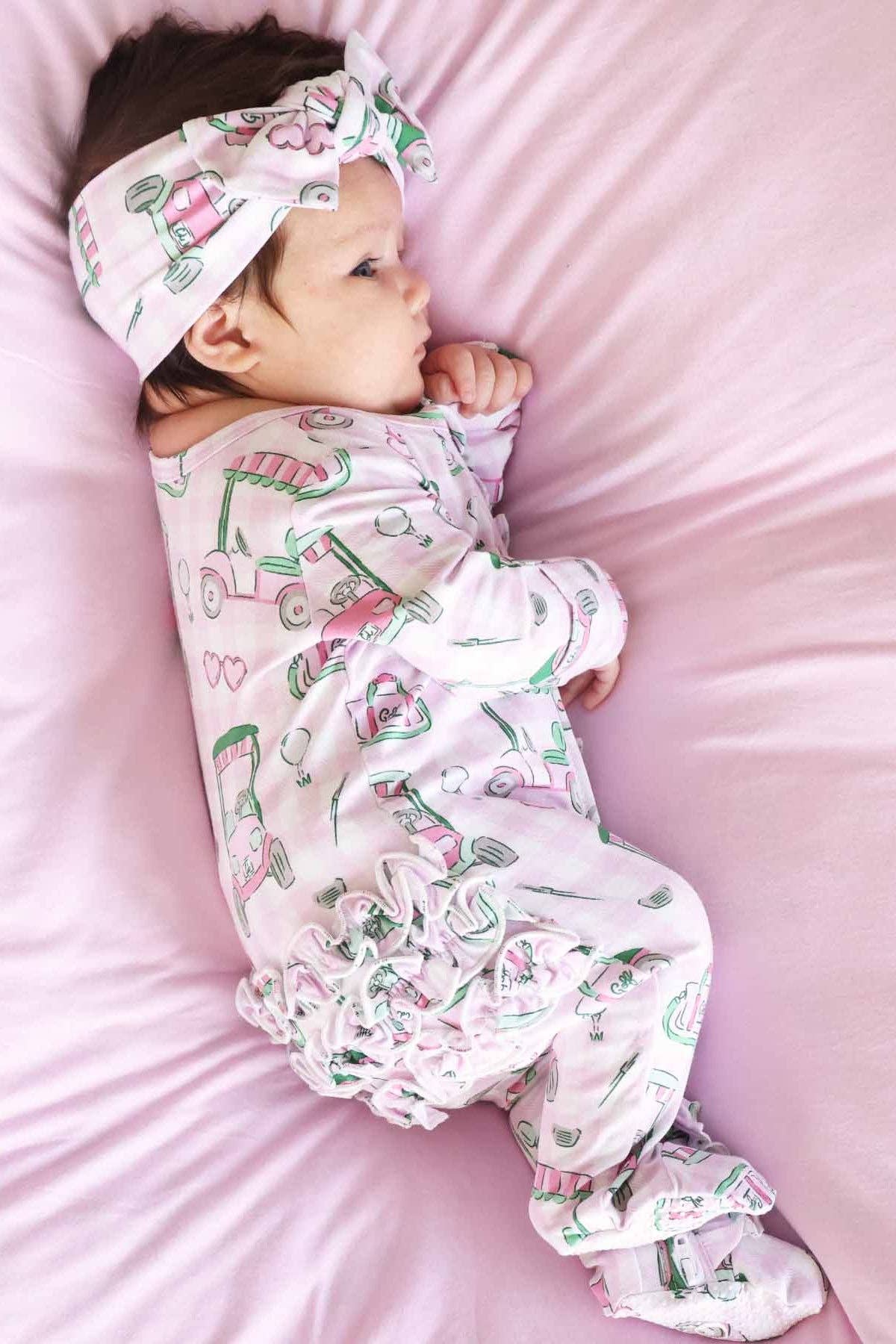 Birdie Babes Ruffle Zipper Footie