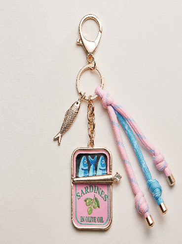 Sardine Tin Keychain Pink