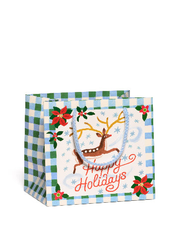 Holiday Reindeer Gift Bag - Small