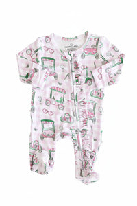 Birdie Babes Ruffle Zipper Footie