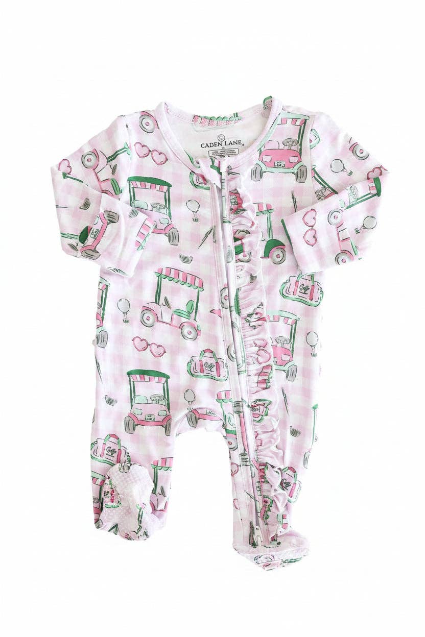 Birdie Babes Ruffle Zipper Footie