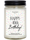 Happy 40th Birthday Candle