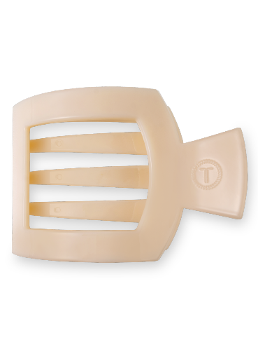 Square Flat Hair Clip | Medium | Almond Beige