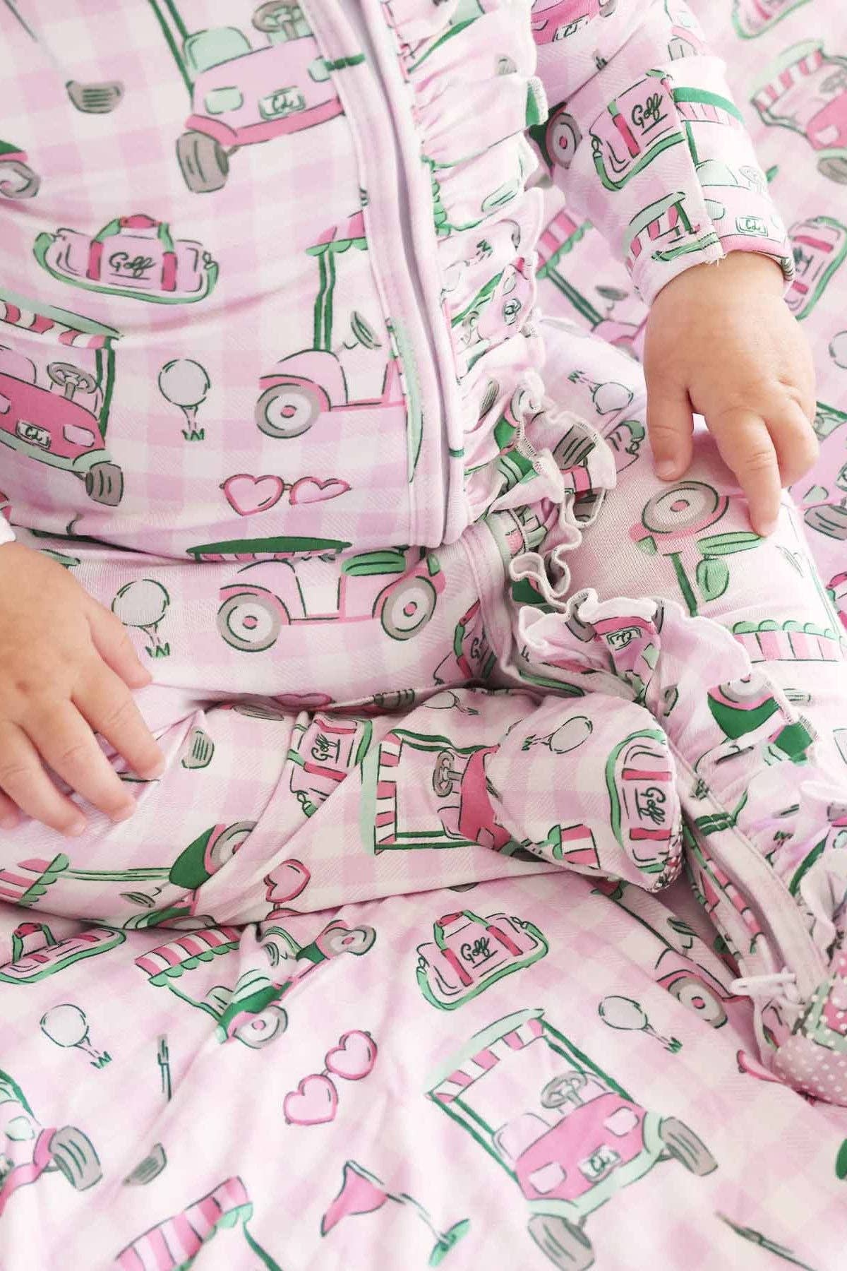 Birdie Babes Ruffle Zipper Footie
