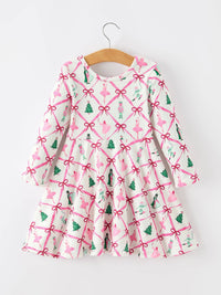 Ballet Christmas Bow Flare Dress