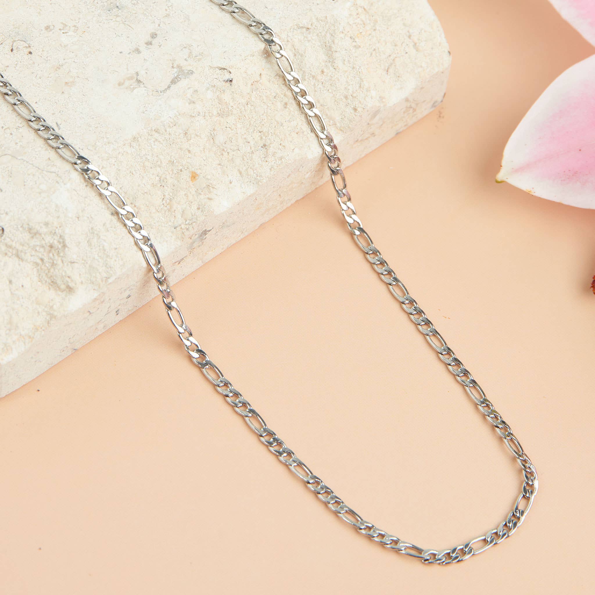 Waterproof 16" Figaro Chain Necklace