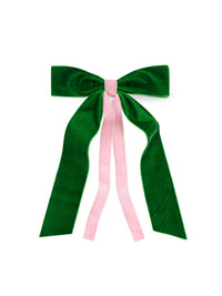 TWO-TONE VELVET BOW CLIP