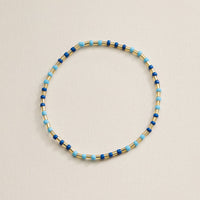 Beaded Heart Charm Stretch Bracelet
