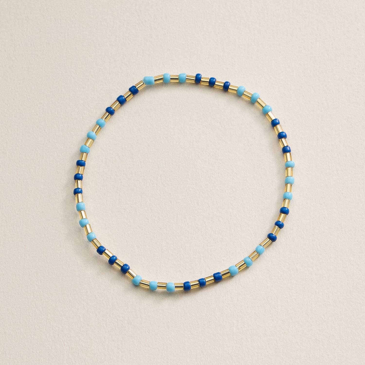 Beaded Heart Charm Stretch Bracelet
