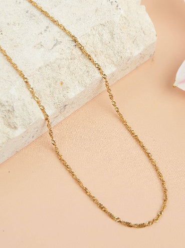 Waterproof Twisted Chain Necklace