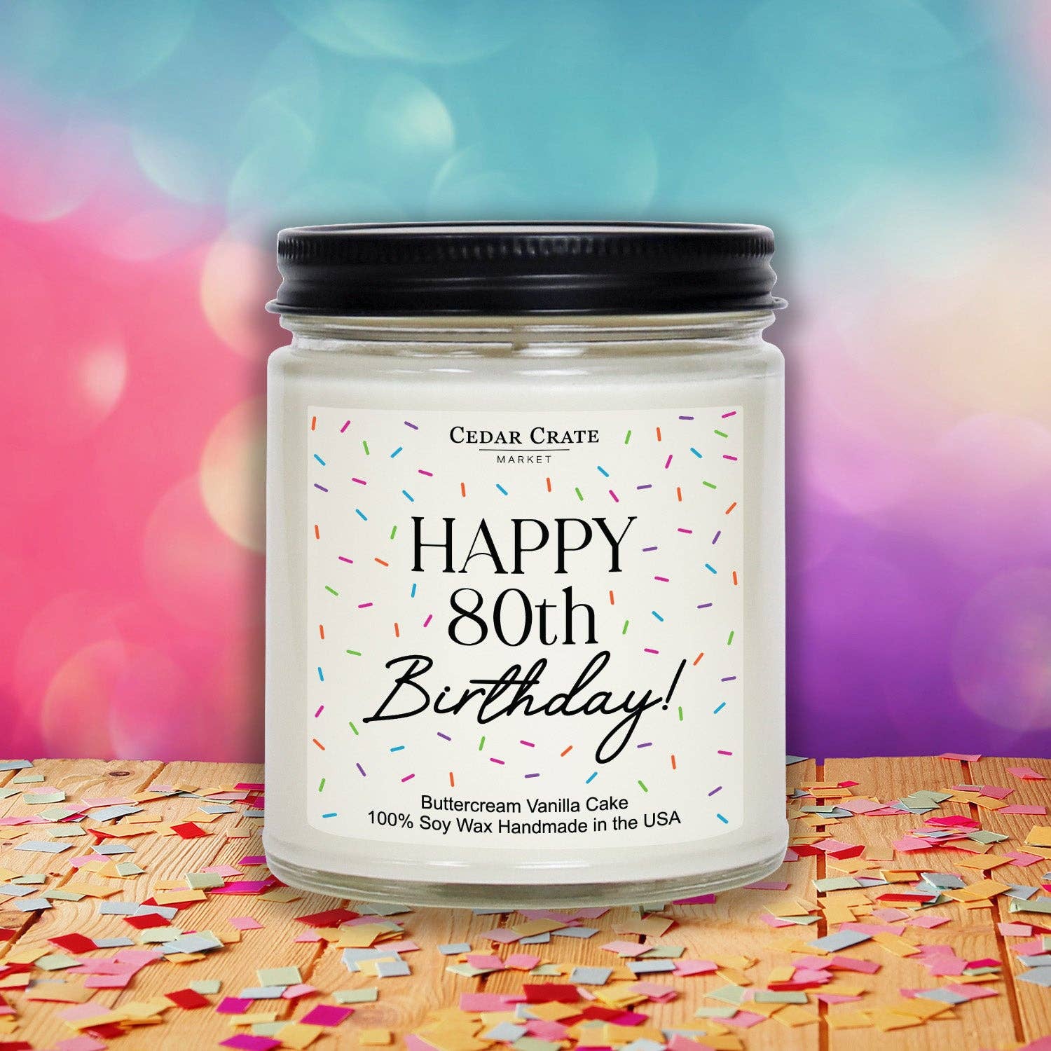 Happy 80th Birthday Candle