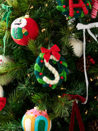 Initial Wreath Ornaments