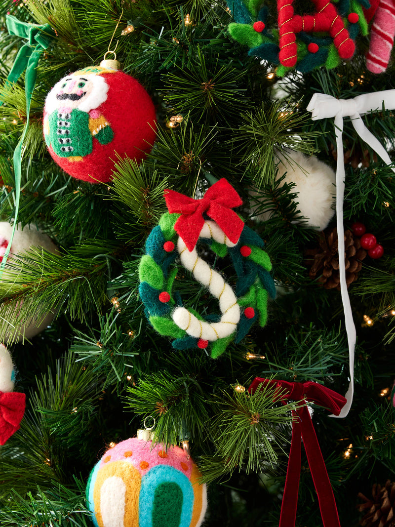 Initial Wreath Ornaments