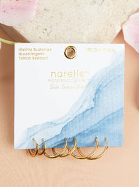 Waterproof Classic Hoop Earring Trio