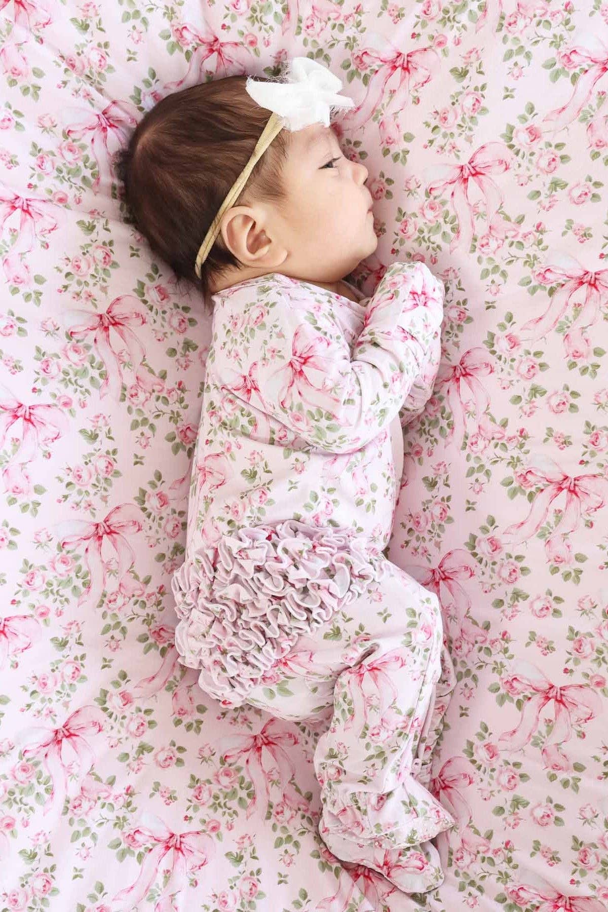 Bows in Bloom Ruffle Footie