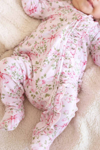 Bows in Bloom Ruffle Footie
