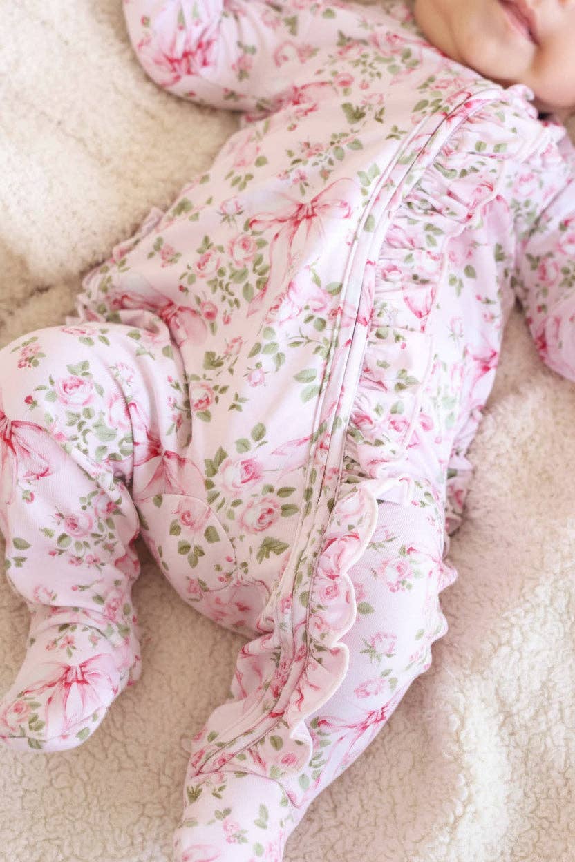 Bows in Bloom Ruffle Footie