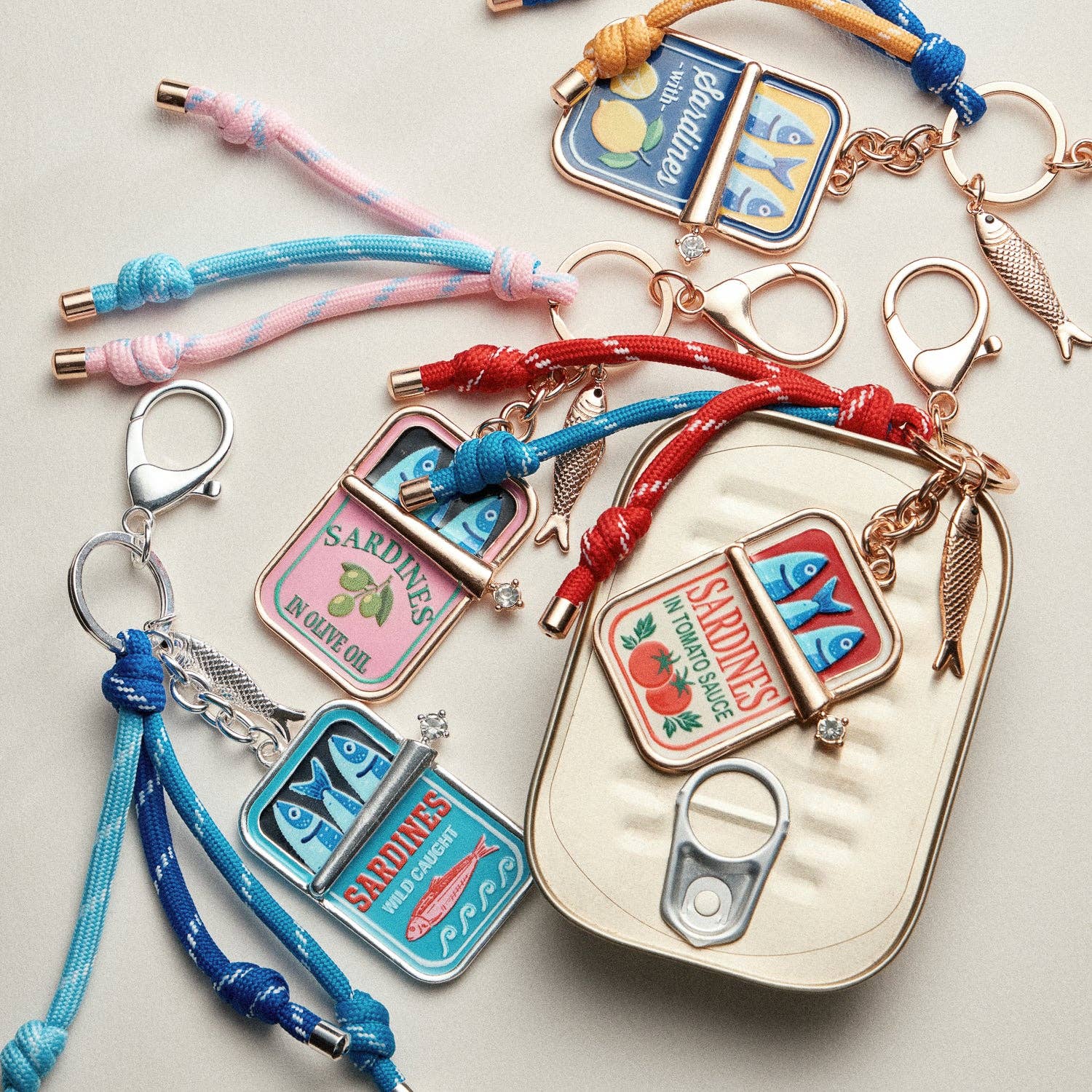Sardine Tin Keychain Pink