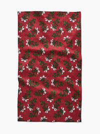 Christmas Berry Bow Tea Towel