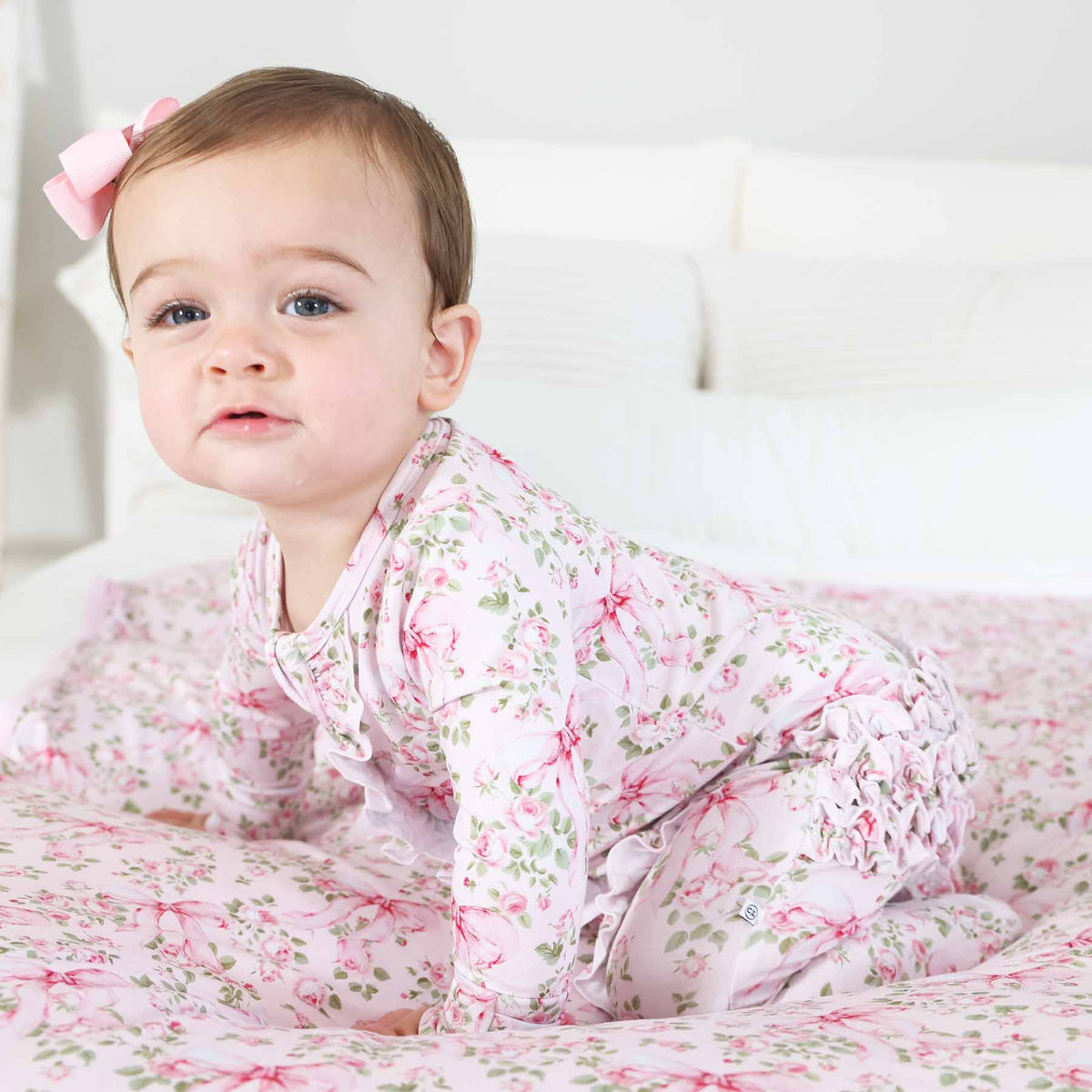 Bows in Bloom Ruffle Footie
