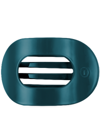 Teal With It Large Flat Round Hair Clip