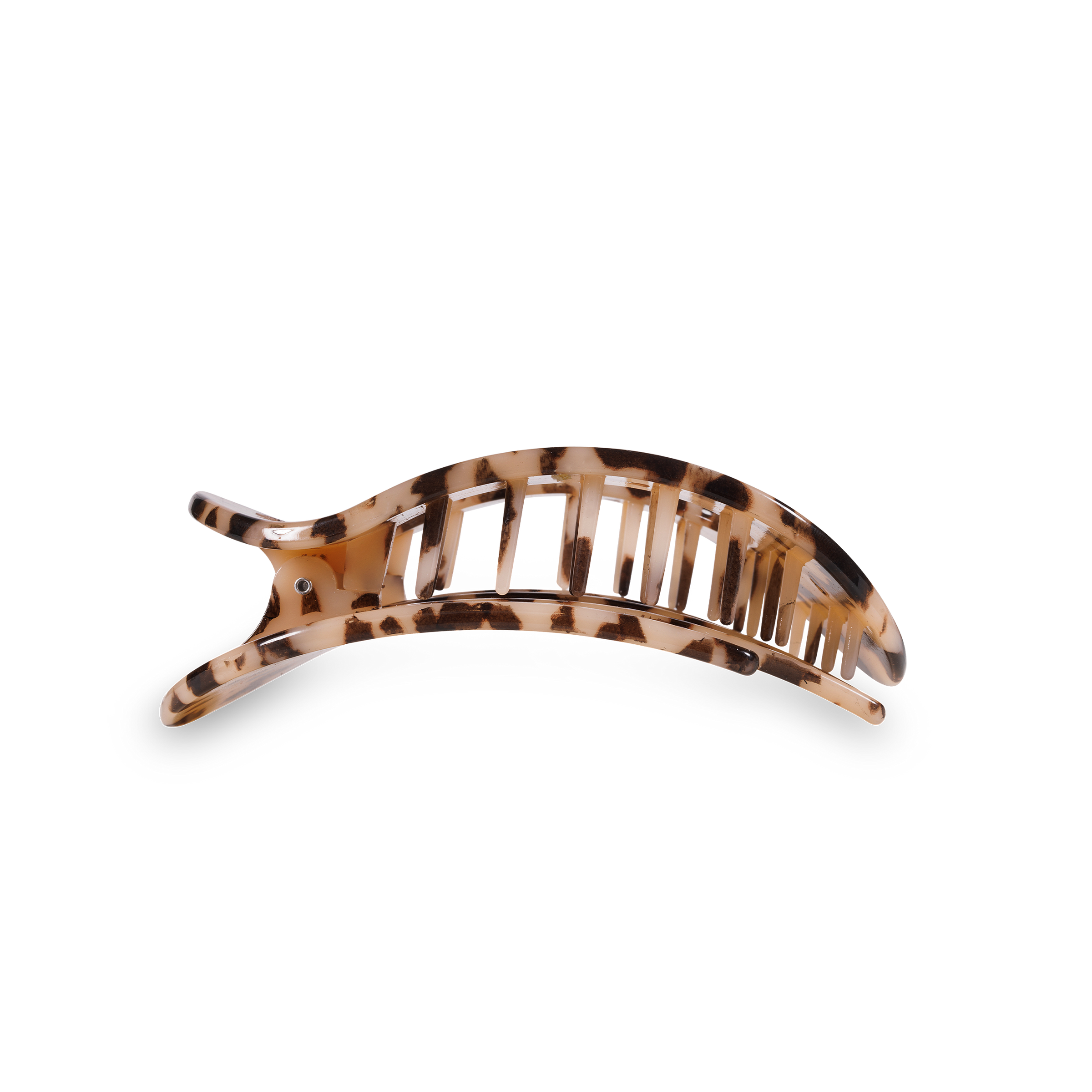 Round Flat Hair Clip | Medium | Blonde Tortoise